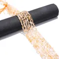 Handmade citrine irregular stone beads for DIY jewelry making with orange tassel accent - Citrine