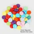 50 pieces of 13mm round two-hole plastic buttons in random mixed colors for DIY sewing - Round Bottom Perforated / 13mm (50 Pieces/Pack) / Random Mixed Colors