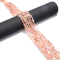 Strands of irregular orange sunstone beads for DIY jewelry making and handmade crafts - Sunstone
