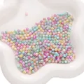 Colorful round shell beads in macaroon tones for DIY jewelry and bracelet making - Round Beads Style 2 (BTA202) / 4mm (10 Pcs)