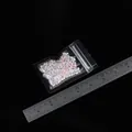 Dicker transparenter PE-Beutel mit 2-4 mm bunten DIY-Perlen für handgemachten Schmuck - Mikro (16 Silk 7x10cm 20 Stk./Packung)