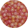 Pink and yellow gradient jelly glass beads for DIY jewelry making and handmade bracelets - 8mm (30 Pcs/Pack) / Color 2 (Pink Yellow Gradient)