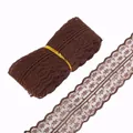 Ruban de dentelle florale marron foncé pour couture DIY et décoration de vêtements - 45mm Largeur (5 Yards/Pack) / Café