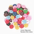 Colorful 13mm plaid resin buttons for sewing with double holes in random mixed colors - Round Plaid Double Hole / Diameter 13mm (50 Pieces/Pack) / Random Mixed Colors