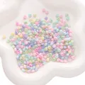 Mixed macaron color flat round beads in white flower dish for DIY jewelry making - Abacus Beads (BTA202) / 5x3mm (10 Pieces/Pack)