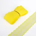 Ruban de dentelle jaune citron plié avec motifs floraux pour couture et artisanat DIY - 45mm Largeur (5 Yards/Pack) / Jaune