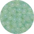 Translucent light green jelly round beads for DIY jewelry making and bracelets - 8mm (30 Pcs/Pack) / Color 7 (Light Green Gradient)