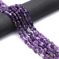 Polished natural amethyst chip stone beads for multi-layer DIY jewelry making - Purple Crystal