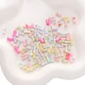 Mix of colorful bone-shaped natural shell loose beads for handmade DIY bracelets - Bamboo/Bone Shape (BTA202)