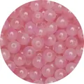 Pink translucent round jelly beads with glossy finish for DIY jewelry bracelet making - 8mm (30 Pcs/Pack) / Color 8 (Pink Gradient)