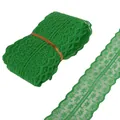 Dentelle vert vif avec broderie florale et bordure festonnée pour couture DIY et déco - 45mm Largeur (5 Yards/Pack) / Vert