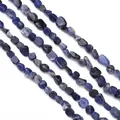 Dunkelblaue Sodalith-Natursteinperlen in unregelmäßiger Form für DIY-Schmuck - 5-8mm (38cm) / Blauer Sodalith