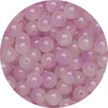 Translucent light purple jelly round glass beads for handmade jewelry DIY projects - 8mm (30 Pcs/Pack) / Color 12 (Light Purple Gradient)