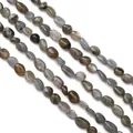 Natürliche Labradorit-Perlen mit blau-grünem Schimmer für DIY-Schmuckherstellung - 5-8mm (38cm) / Labradorit