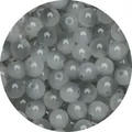 DIY glass beads for bracelets featuring grey and white marble texture with pre-drilled holes - 8mm (30 Pcs/Pack) / Color 13 (Gray White Gradient)