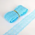 Ruban de dentelle florale bleu clair en rouleau pour couture DIY et décoration - 45mm Largeur (5 Yards/Pack) / Rose bonbon