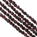 Dunkelrote Granat-Natursteinperlen in unregelmäßiger Form für DIY-Schmuck - 5-8mm (38cm) / Granat