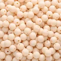 Matte cream acrylic round loose beads for DIY jewelry making and bracelets - Skin Pink