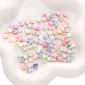 Colorful clover-shaped natural shell beads for DIY jewelry and bracelet making - Four-Leaf Clover (BTA202)