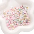 Mix of colorful flower shell beads for DIY jewelry making in macaron pastel tones - Plum Blossom (BTA202)