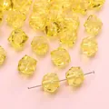 Faceted yellow acrylic rhombus beads for DIY bracelet making and jewelry crafts - 10mm (20g/Pack, Approx. 36 Pcs) / Yellow Cube