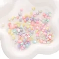 Irregular colorful shell-textured beads in macaron colors for DIY jewelry making - Irregular Gravel Shape (BTA202)
