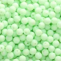 8-10mm light green matte acrylic round beads for DIY bracelet and jewelry making - Mint Green