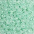 Flache runde hellgrüne Macaron-Imitat-Jade-Abakusperlen für DIY-Schmuckherstellung - 10g/Packung ca. 50Stk 3x6mm Loch 1mm / Jaspis