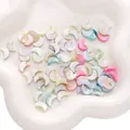 Colorful mother of pearl crescent moon beads for DIY jewelry and bracelets making - Moon/Crescent Shape (BTA202)