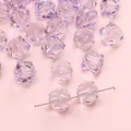 Light purple transparent acrylic diamond cut beads for DIY jewelry and bracelets - Light Purple Cube