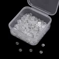 Distanziatori trasparenti in acrilico per bracciali fai da te in una scatola di plastica - Stile Trasparente 4mm con Scatola Quadrata