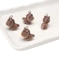 Bruine gevloakte dierenhangers voor DIY-sieraden en tasdecoratie-accessoires - Pony Stijl (BFB44)