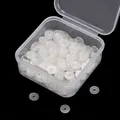 Distanziali in acrilico trasparente e rondelle in plastica con scatola per gioielli - Stile Trasparente 6mm con Scatola Quadrata