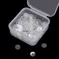 Distanziali per bracciale in acrilico trasparente con scatola per gioielli fai-da-te - Stile Trasparente 7mm con Scatola Quadrata