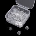 Perline distanziatrici in acrilico trasparente e rondelle in scatola organizer - Stile Trasparente 8mm con Scatola Quadrata