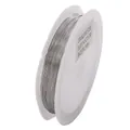 Silver stainless steel beading wire 0.40mm x 25m for handmade jewelry and DIY crafts - 0.2mm (100m/Roll) / Steel