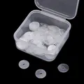 Distanziatori in acrilico trasparente per bracciali con scatola in plastica trasparente - Stile Trasparente 10mm con Scatola Quadrata