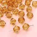 Amber multifaceted geometric glass beads for DIY jewelry making and bracelets - Rhombus Coffee