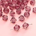 Transparent purple bicone faceted acrylic beads for DIY handmade jewelry bracelets - Purple-Red Rhombus