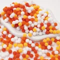 Elastic plush pom-poms in white, orange, and yellow for DIY creative handmade crafts - 1cm Orange Series (200 Pieces/Pack)