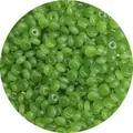 Vibrant translucent green jelly glass rondelle beads for DIY jewelry making - Green