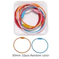 50mm meerkleurige staaldraad sleutelhangers set van 10 stuks in plastic doos - Draad Sleutelhangerring / 10 Stuks per Verpakking (Diameter ong. 50mm) / Willekeurig Gemengde Kleuren