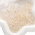 Cuentas de vidrio esmerilado facetadas de 4mm con pan de oro para joyería DIY - 4mm (aprox. 140 unidades/10g) / Beige