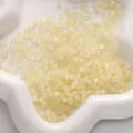 Cuentas de vidrio esmerilado amarillo pálido facetadas 4mm para joyería DIY y móvil - 4mm (aprox. 140 unidades/10g) / Amarillo