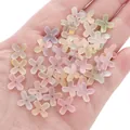 Matte Acrylblumenperlen mit Blattgold für DIY-Schmuck in verschiedenen Farben - 9mm (10g/Packung, ca. 80 Stück) / Mehrfarbig