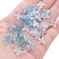 9mm Acryl Blumenperlen in Blau und Violett mit Goldakzenten für DIY Schmuckdesign - 9mm (10g/Packung, ca. 80 Stück) / Blau und Lila Farbverlauf