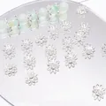 Distanziatori e copriperle in lega argentata a forma di fiore per gioielli fai-da-te - Copriperla Floreale Argento 10mm (Stile 15) / 20 Pezzi/Confezione (Apertura circa 1 mm) / Argento
