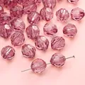 Deep purple faceted acrylic crystal beads for DIY bracelets and jewelry making - Round Purple-Red