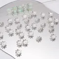 Copriperle a forma di loto in lega argento per creazione di gioielli fai-da-te - Copriperla Loto Radiale a Strati 9mm (Stile 18) / 20 Pezzi/Confezione (Apertura circa 1 mm) / Argento