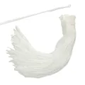 Wit handgeweven koord voor DIY sieraden maken en accessoires voor kettingen - 5 Stuks/Verpakking / Witte Gevlochten Lus (Ong. 1mm)